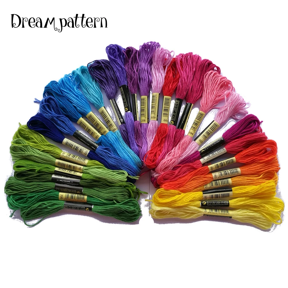 30pcs/lot colorful cotton thread Chinese CXC thread DMC color cross stitch fabric floss DIY handmade needlework embroidery craft