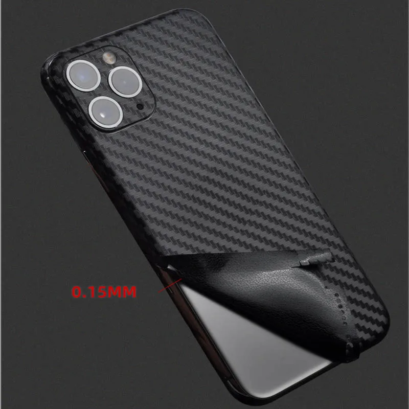 Carbon fibre PVC Phone Stickers For iPhone 7 8 Plus Back Films Decal For iPhone XR 11Pro Max Sticker Adhesive Skin