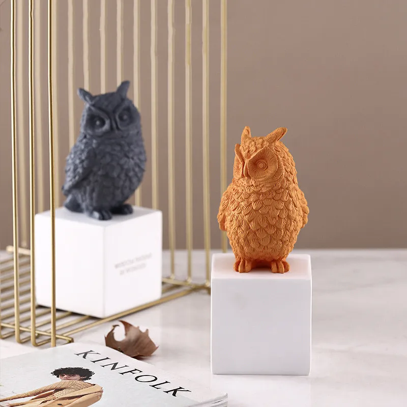 Сова животное смола дисплей ремесла креативные подарки простой мягкий декор