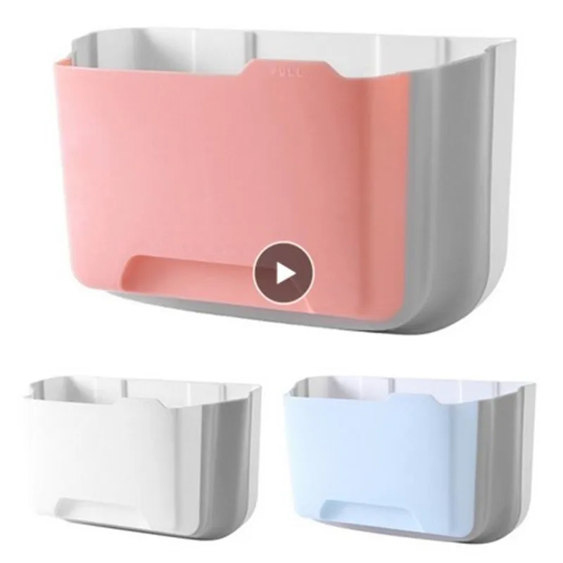 Подвесная мусорная корзина настенный складной контейнер для мусора двери шкафа