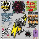 Наклейки на одежду с изображением плоского арбуза