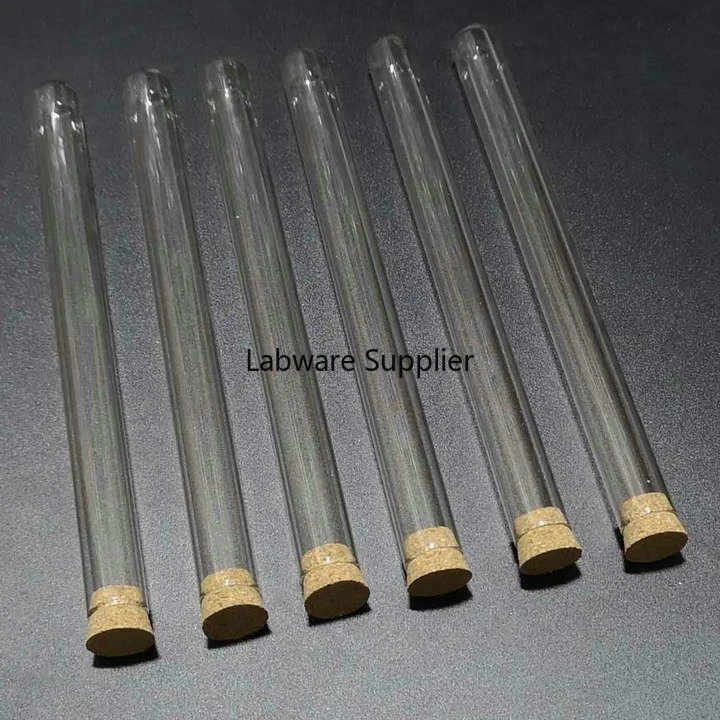 

12pcs/lot 15x180mm Round Bottom Clear Glass Test Tube with Cork Stopper for Test