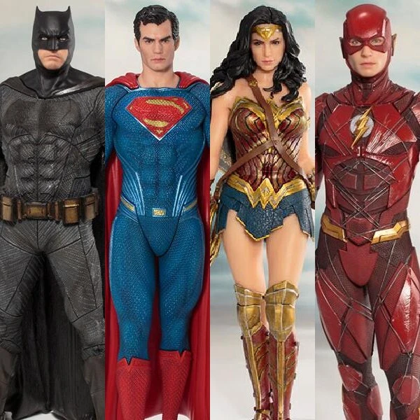 DC Лига Справедливости ARTFX + Статуя Flash &amp Wonder Women Batman Superman Cyborg Aquaman фигурки модель