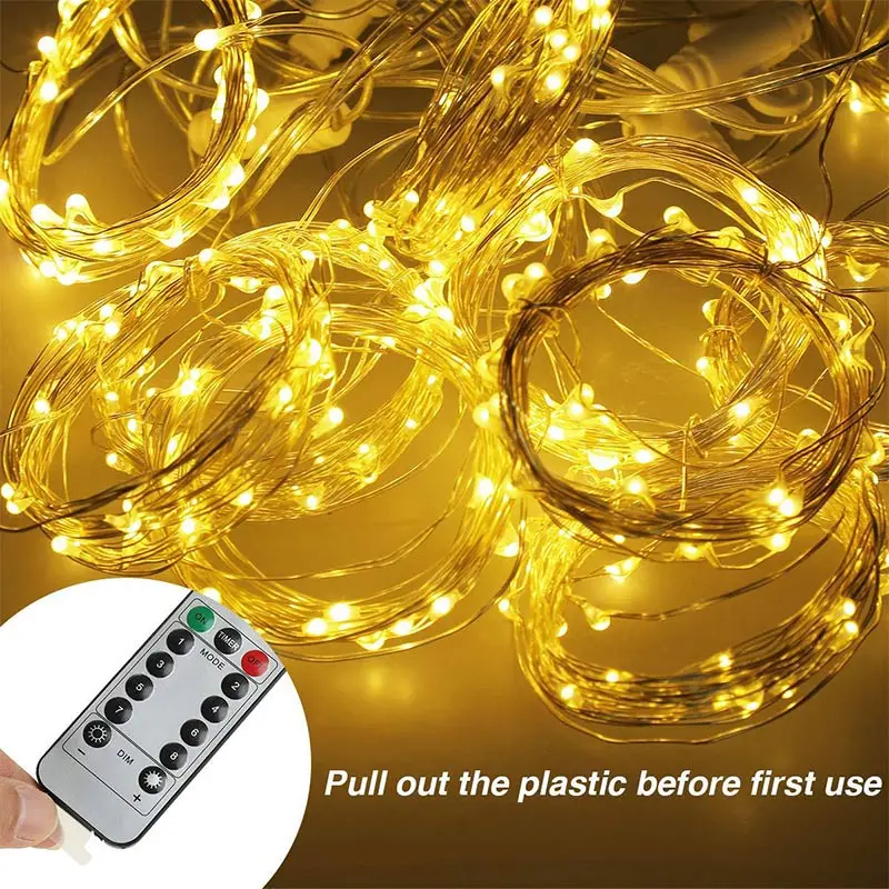 

3M 300Led Curtain String Lights USB Powered Fairy Lights Garland Remote Control Led Wedding Party Christmas for Window Home Deco