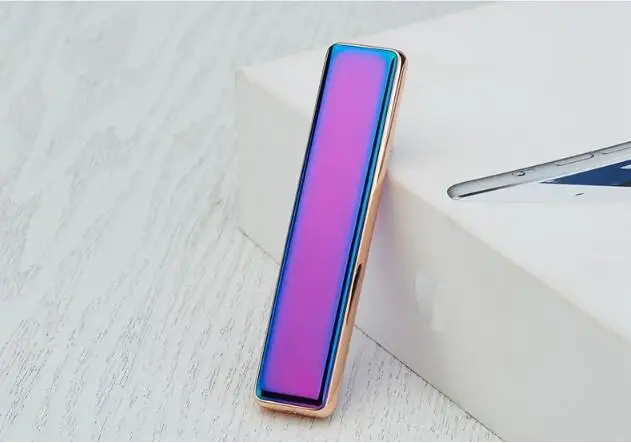 Электронная зажигалка, Usb перезаряжаемая зажигалка, беспламенная курительная зажигалка, роскошная металлическая ультратонкая зажигалка для мужчин