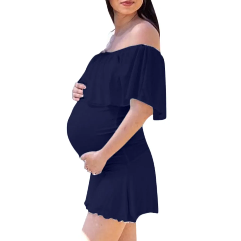 Teletuny женский летний Свободный комбинезон для беременных с открытыми плечами
