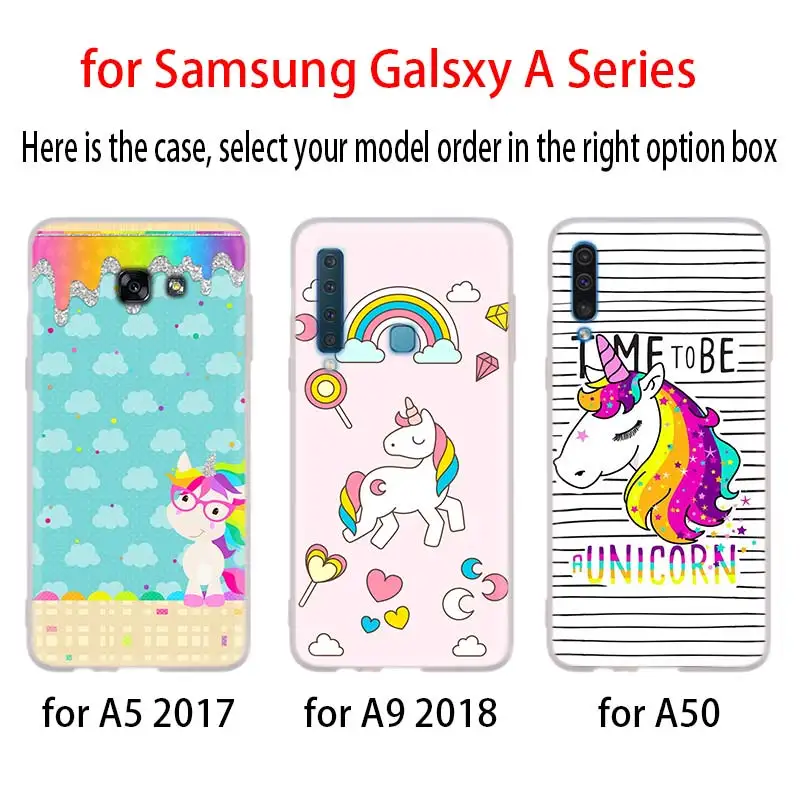 Чехол с 3d-изображением единорога для Samsung Galaxy A10 A11 A20E A31 A40 A41 A40S A10S A51 A3 A5 A7 A8 Plus 2016 A207