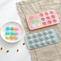 15 cells cute flower style no smell silicone material cake molds baking biscuit pastry mold diy fondant candle chocolate molds