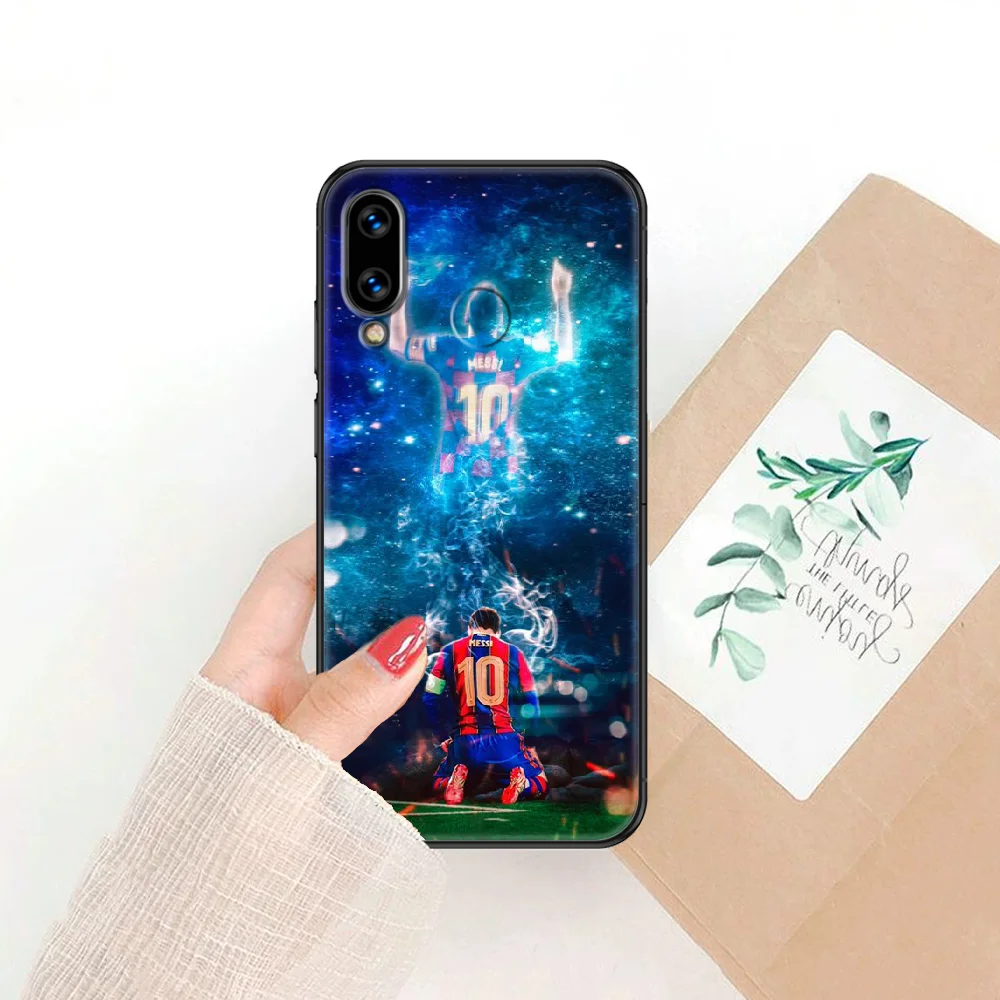 

Football Lionel Mess Phone case For Huawei Honor 6 7 8 9 10 10i 20 A C X Lite Pro Play black soft prime art funda painting back
