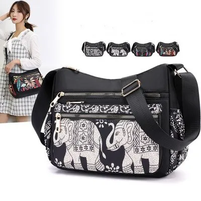 

Новое поступление, маленькие женские сумки для покупок! Красивая повседневная женская сумка на молнии с принтом, универсальная Повседневная нейлоновая переноска