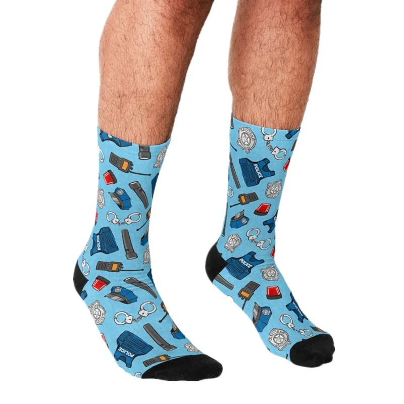 

Носки мужские с забавным принтом «полицейское снаряжение»