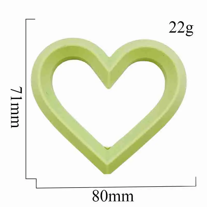 Kissteether-Cuentas de silicona con forma de coraz&oacute;n para beb&eacute;, collar mordedor, sin BPA, de grado alimenticio, accesorios para fabricaci&oacute;n de joyas-5