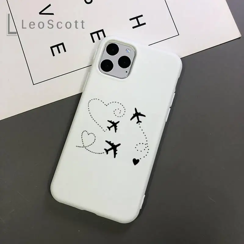 

World Map Travel Minimalist design Phone Case Candy Color for iPhone 11 12 mini pro XS MAX 8 7 6 6S Plus X 5S SE 2020 XR