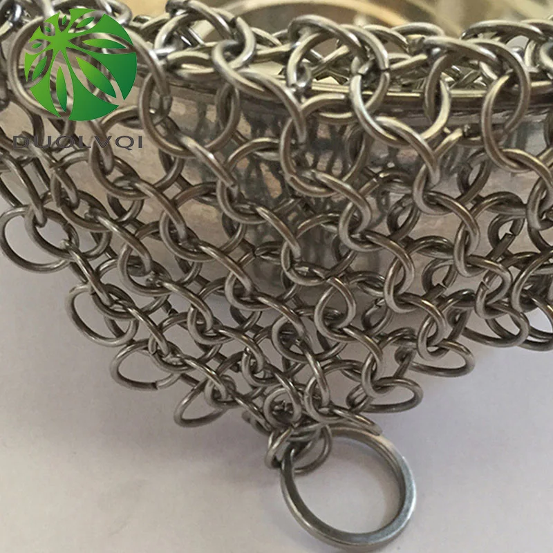 Duolvqi полезный инструмент для мытья кастрюль из нержавеющей стали скруббер Chainmail