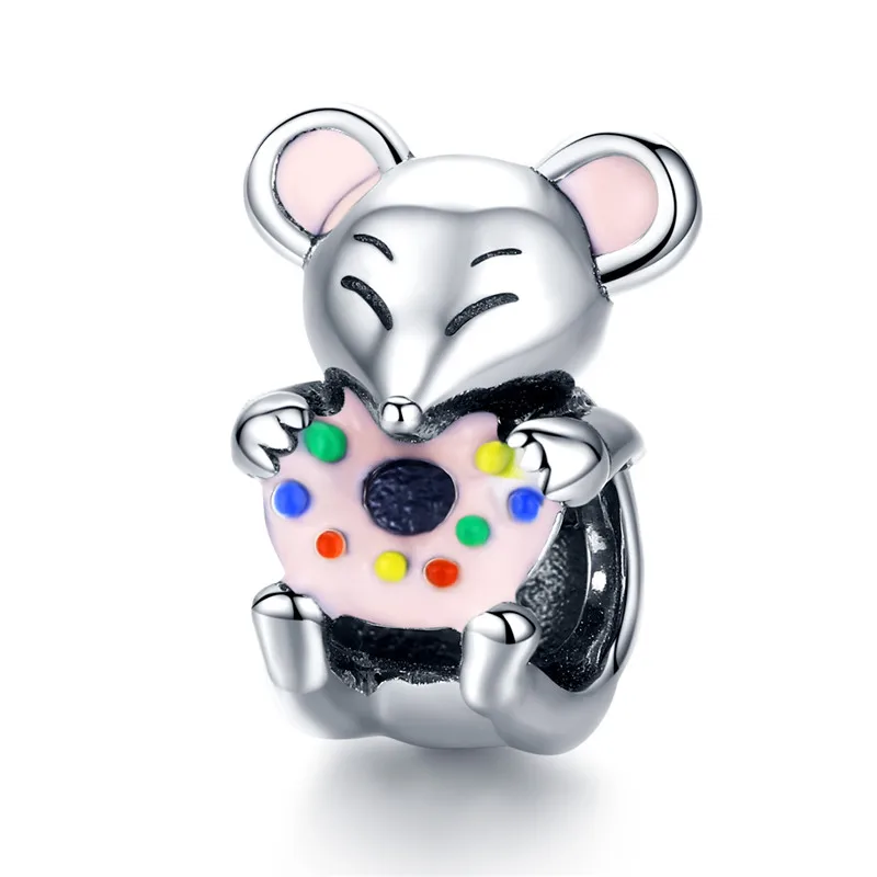 Fit Pandora браслет серебро 925 CZ лук собака медведь лапа лиса Летающий Динозавр талисманы S925 белка и орех бык бусины DIY ювелирные изделия - Окраска металла: as11318