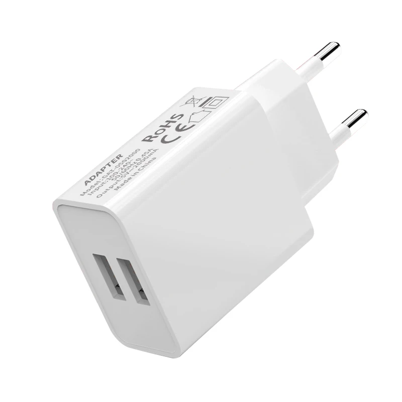 Адаптер для путешествий с вилкой европейского стандарта двойной usb интерфейс