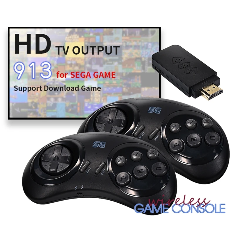 16-битная игровая консоль беспроводной джойстик совместимый с MD Sega мини H DMI