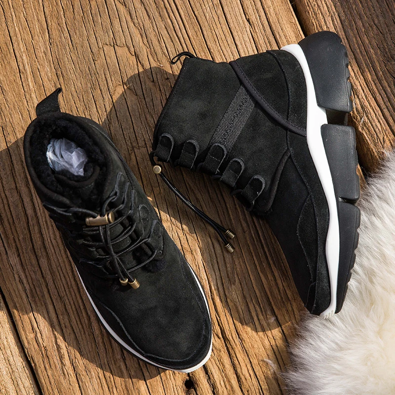 Snow boots women Sheepskin one 2019 winter new warm plus velvet women's non-slip short |