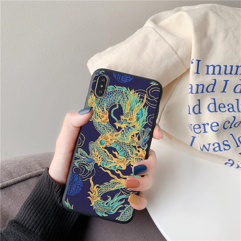 Black Dragon Case For Samsung Galaxy S21 S20 FE S10 S9 S8 Note 20 Ultra 10 Plus Pro Lite S10e S7 Edge J6 2018 J5 J7 Fundas | Мобильные