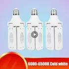 Складной светодиодный светильник для гаража, 220 В, E27, 30 Вт, 40 Вт, регулируемые панели, 6500K, 3000K