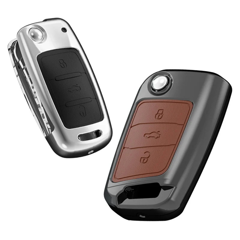 

Zinc Alloy Car Key Case For VW Volkswagen Polo Golf 4 5 6 7 T5 Skoda Octavia A5 A7 Seat Leon Ibiza Ateca car accessories