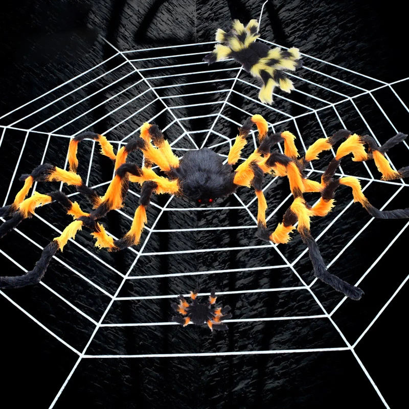 Паук веб триангуляция Хэллоуин наружный Декор реквизит Моделирование большой Goo