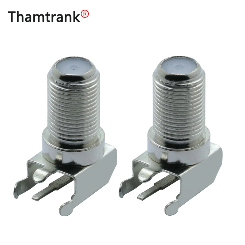 10 шт./лот металлический CATV кабель ТВ разъем на PCB правый угол F|Соединители| |