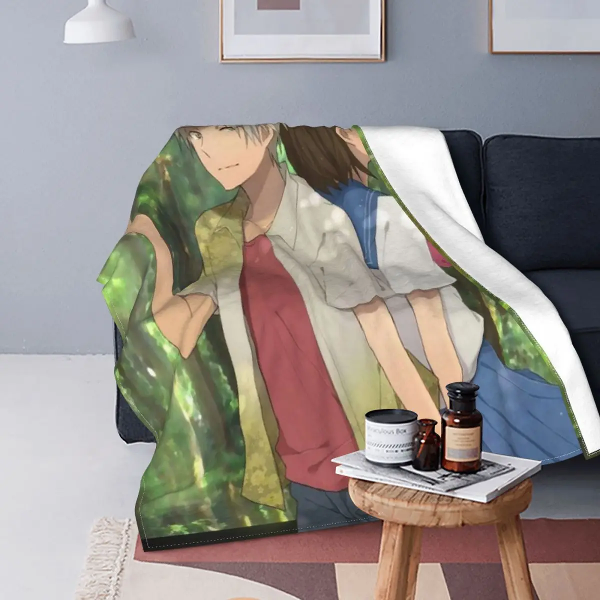 

Светильник лое одеяло в лесу светлячков, коралловый флис, мягкое одеяло в стиле аниме для влюбленных девочек и мальчиков, домашнее искусств...