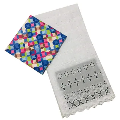 Швейцарская вуаль кружева с африканскими кружевными тканями высокого качества шелковые ткани сочетаются с хлопковыми кружевными наборы тканей 3+ 2,5 ярдов - Цвет: CS120513S16