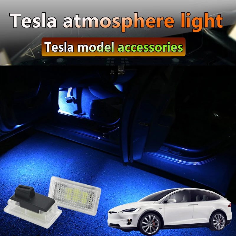 

Tesla model X led atmosphere light car door light foot socket light trunk light storage box light glove box light
