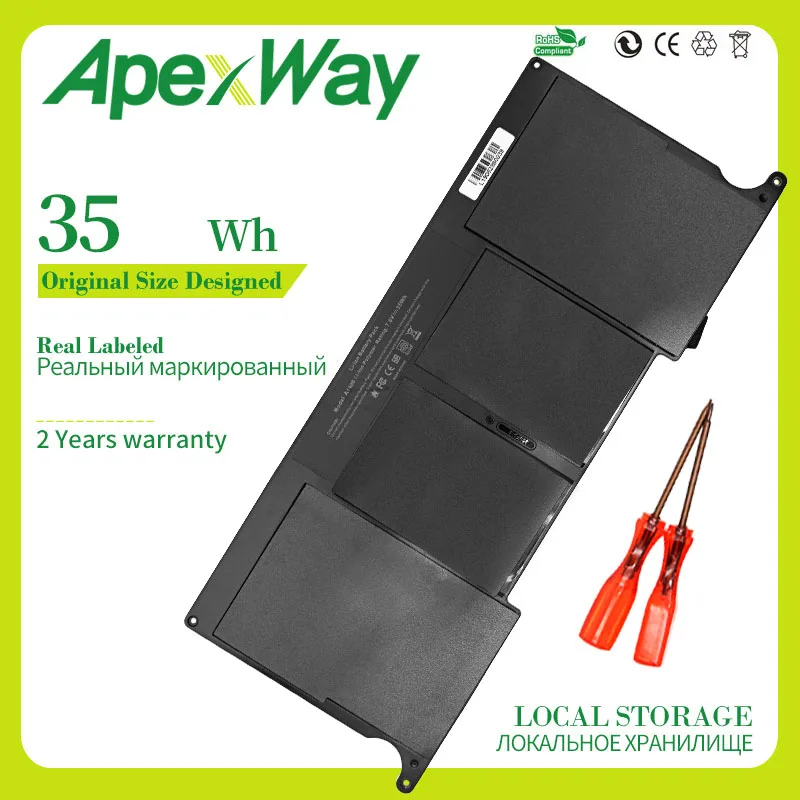Apexway Новый аккумулятор для ноутбука Apple MacBook Air 11 &quotA1370 Mid 2011 &amp A1465 (2012-2015) Repace: A1406 A1495