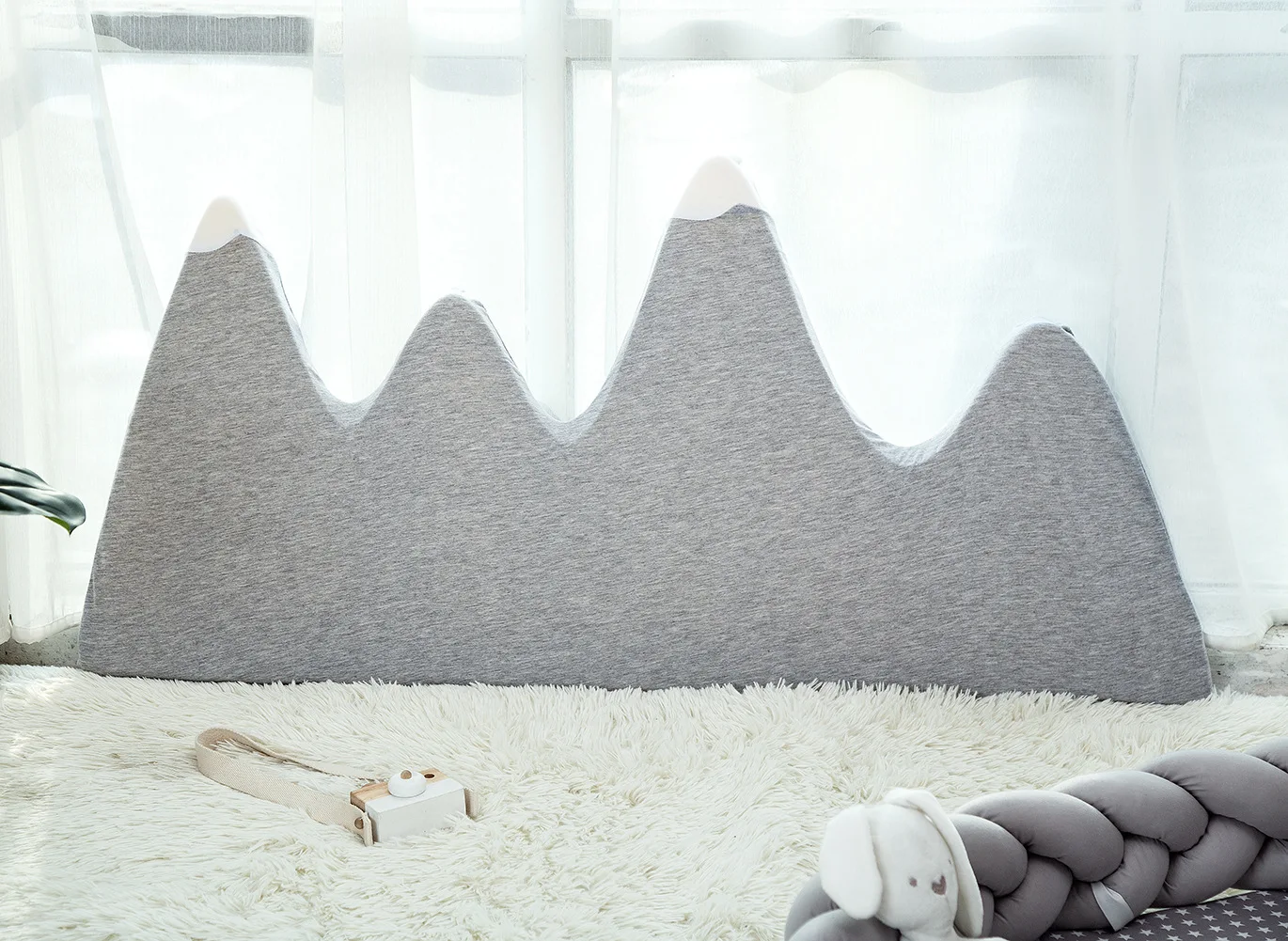 Newborns cama bedbumper protector anti-collision snow mountain decorative bed surround For baby cot accessories washable