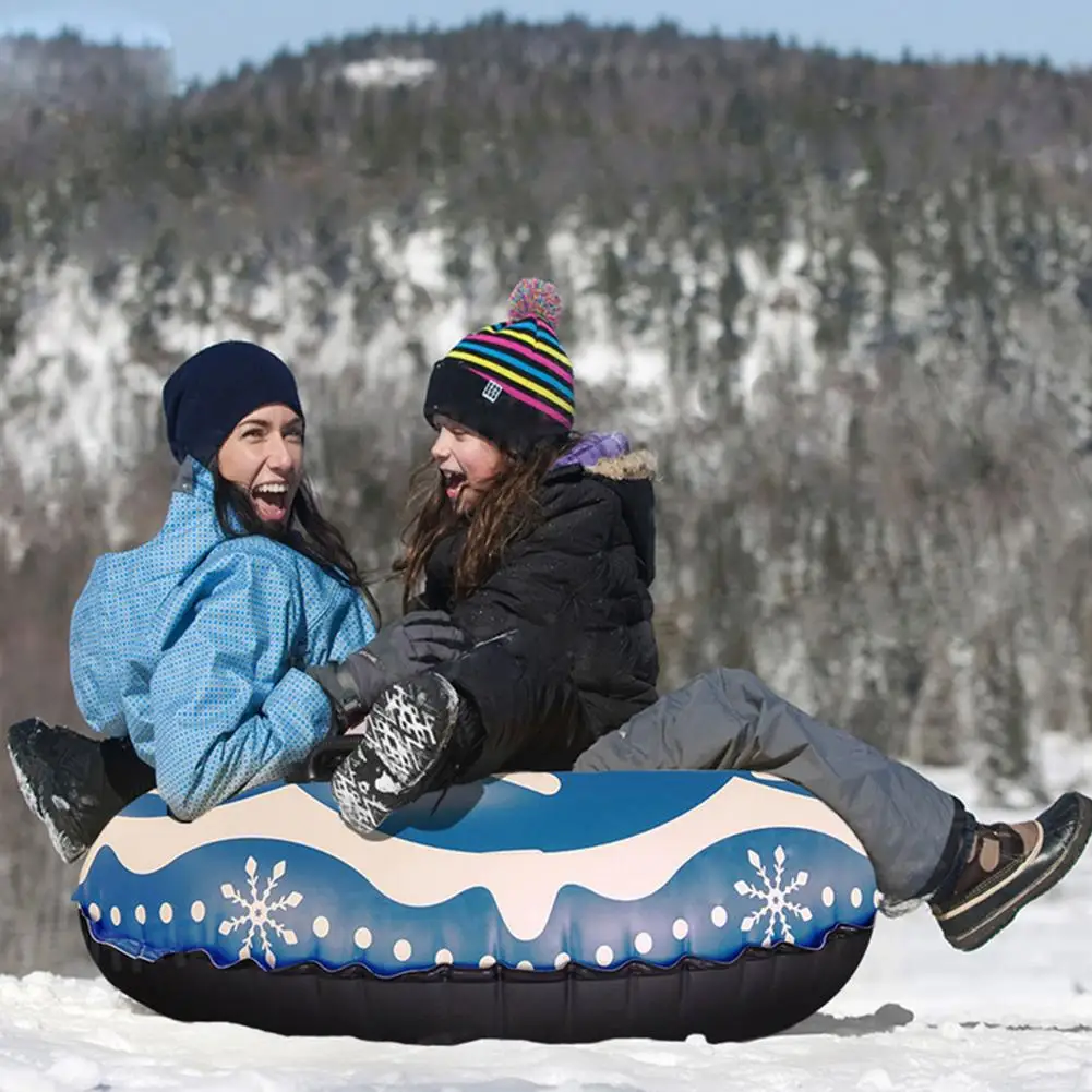 

Snow Tube Large 39inch Inflatable Thick Snow Sled for Kids Adults