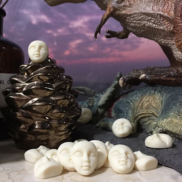 Маска из мини-маски смолы кабошон с плоской спинкой бежевого цвета для девочек