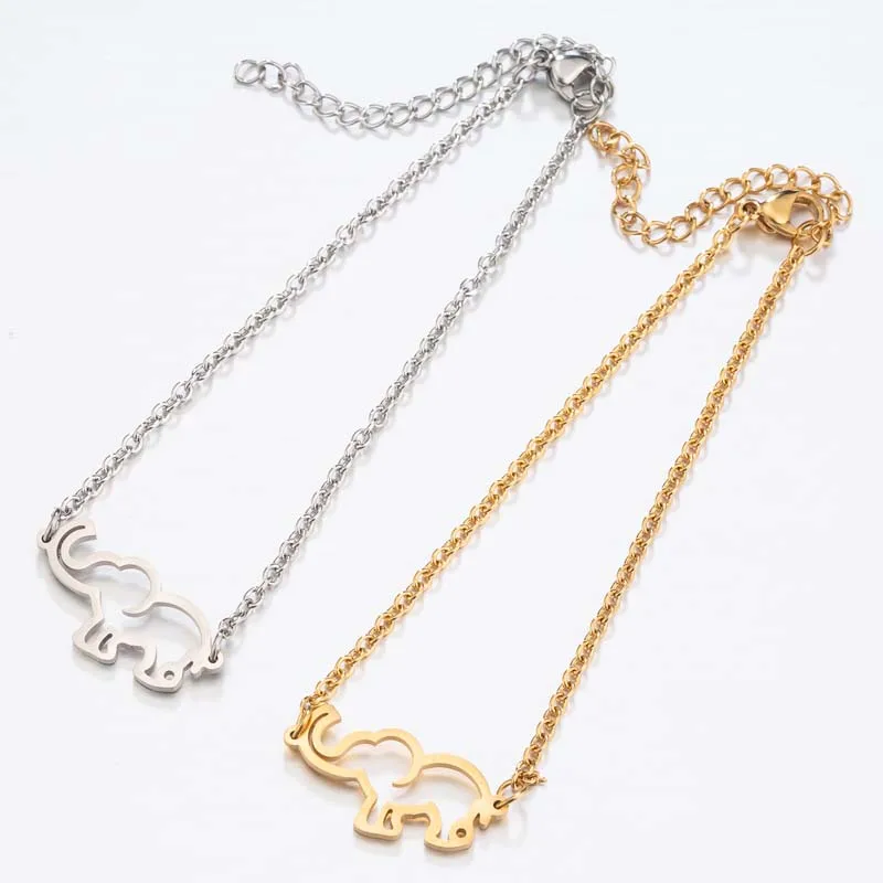 Baby Elephant Chain Bracelet & Bangle For Women Girl Animal Chain Link Bracelet Female Stainless Steel Bracelets Accessories images - 6