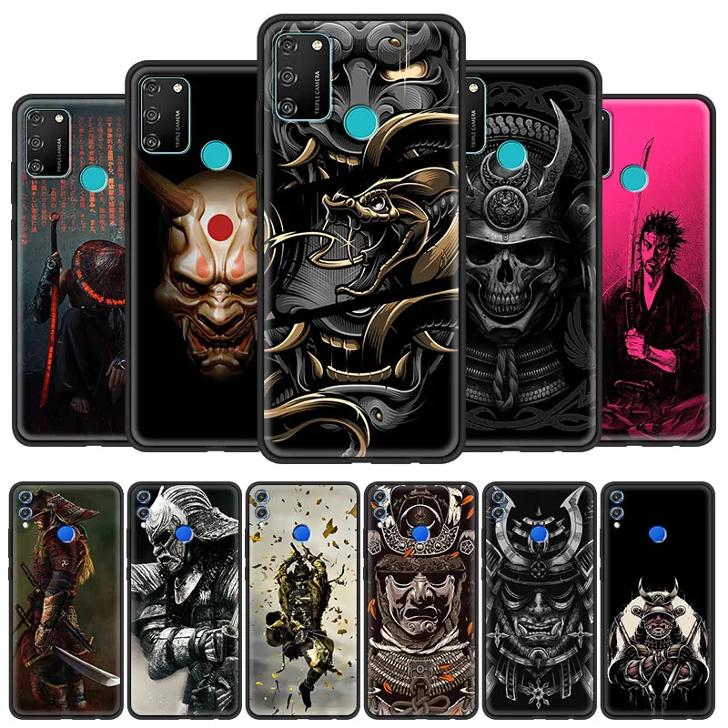 

Japanese Samurai Phone Case for Huawei Y7 Y6 Y9 2019 Y6p Honor 9X 20 9A 8X 30i 9S 8S 10 Lite 30 Pro Play 9C Cover