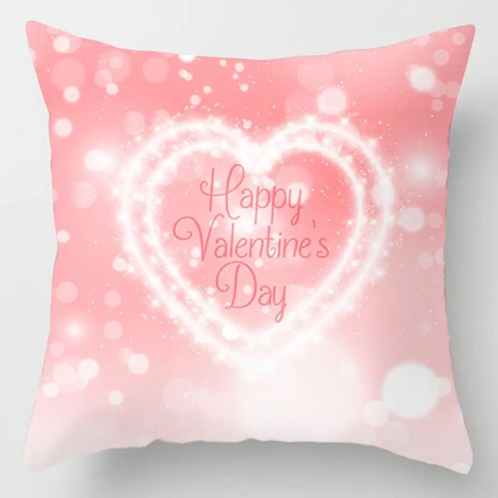 

Romatic Valentine's Day Theme Plush Square Throw Hug Pillow Case Living Room Sofa Cushion Cover 45x45 Elegant Home Decorative