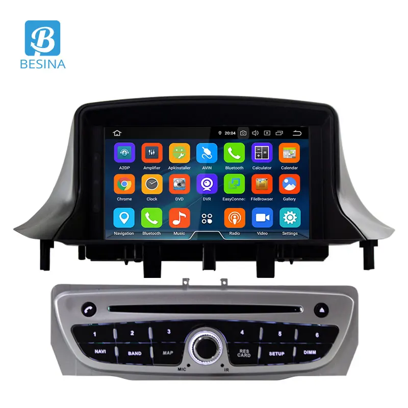 Автомобильный DVD-плеер Besina Android 10 для Megane Fluence 2009 2010 2011 GPS навигатор 1 Din