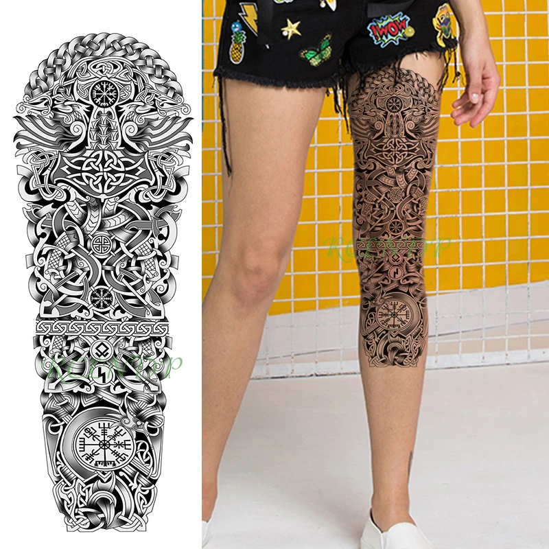 Водостойкая Временная тату наклейка в китайском стиле с узелком тотемным узором