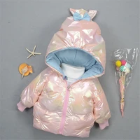 baby girls bright down cotton padded jacket new foreign trade style baby girls cotton padded jacket for children
