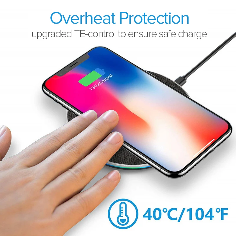 GETIHU 10 Вт Qi Беспроводное зарядное устройство для iPhone Xs Max Xr X 8 7 6 Plus Быстрая зарядка для samsung S10 беспроводной адаптер для мобильного телефона