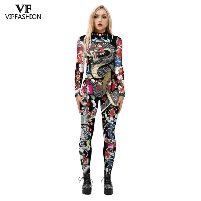 Модный костюм VIP на Хэллоуин женские костюмы для косплея с 3D принтом животных
