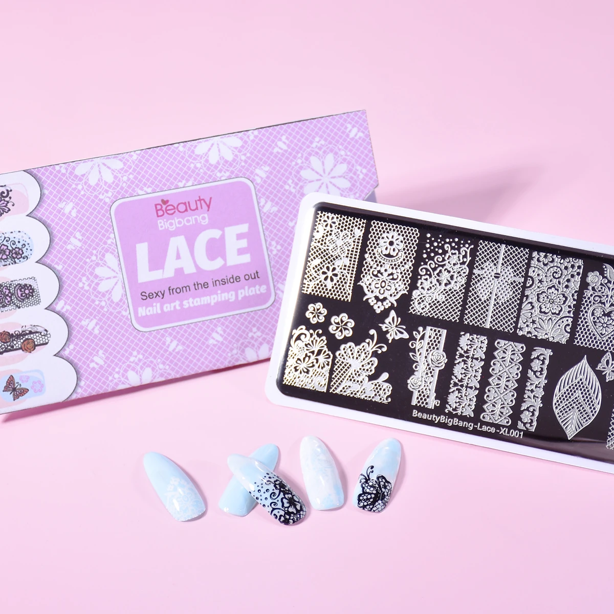 BeautyBigbang пластины для стемпинга ногтей цветы бабочки листочки тема шаблон из