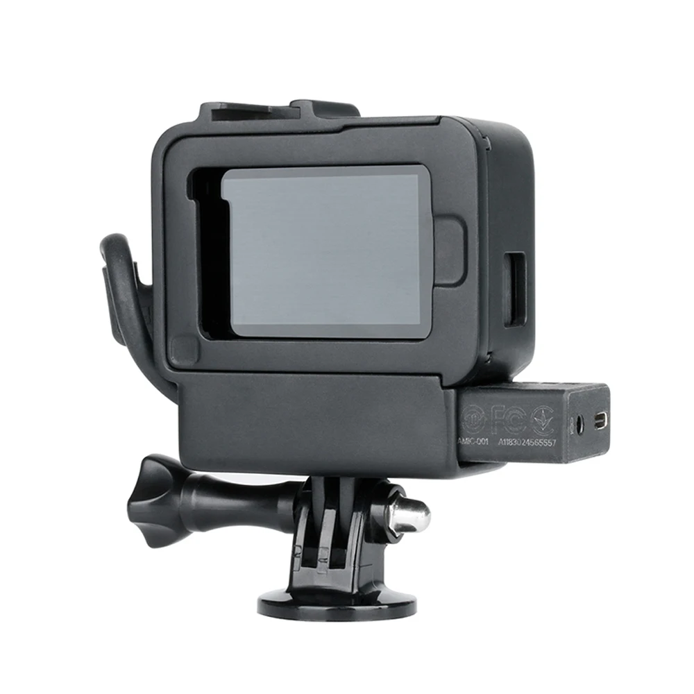 Защитный чехол Ulanzi V2 для Gopro 7, 6, 5, рамка для камеры, крепление для микрофона, адаптер с крышкой для горячего башмака и адаптером для микрофона