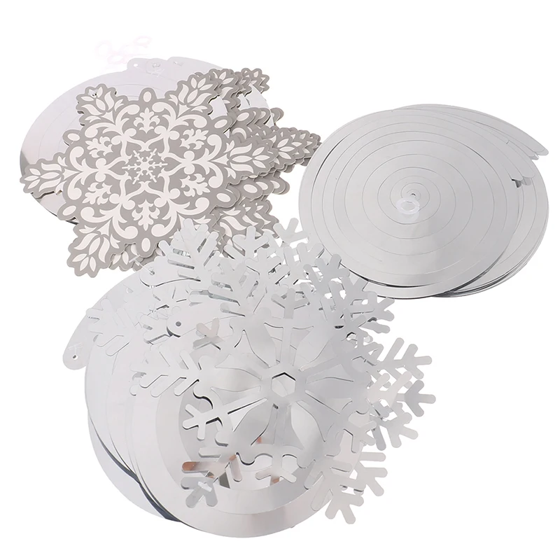 

30pcs/set Spiral PVC Snowflake Christmas Party Ceiling Hanging Banner Garland Christmas Home New Year Party Decoration