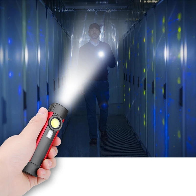 

LED Flashlight, Multifunctional COB Work Light USB Rechargeable Strong Light Flashlight UV Detection Light