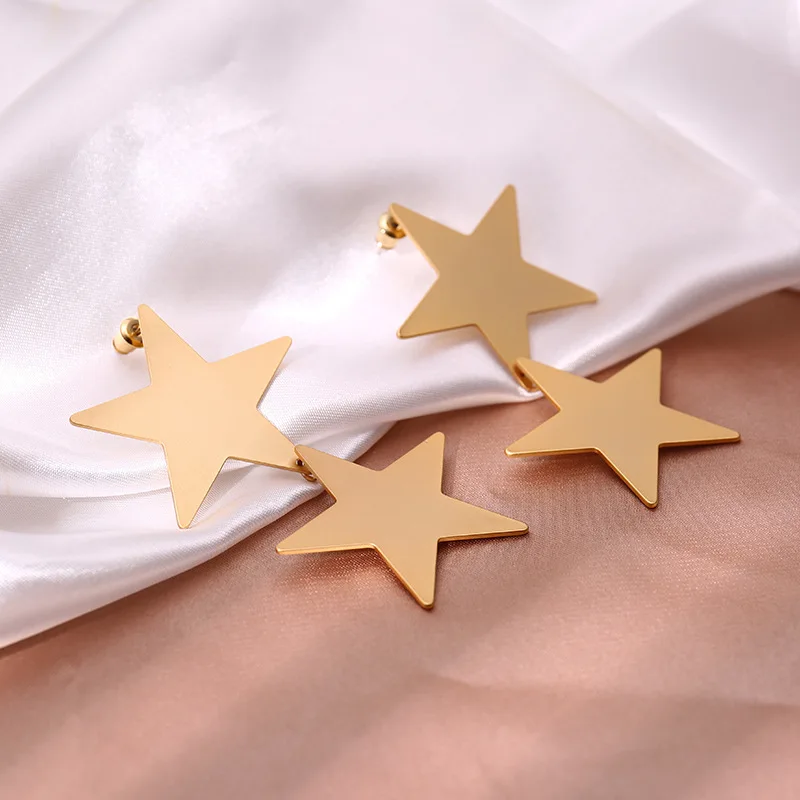 

ELEGANCE11 Pentagram Dangle Earrings Korea Trendy Earrrings Christmas Women Funny Statement Earrings for Party Jewelry