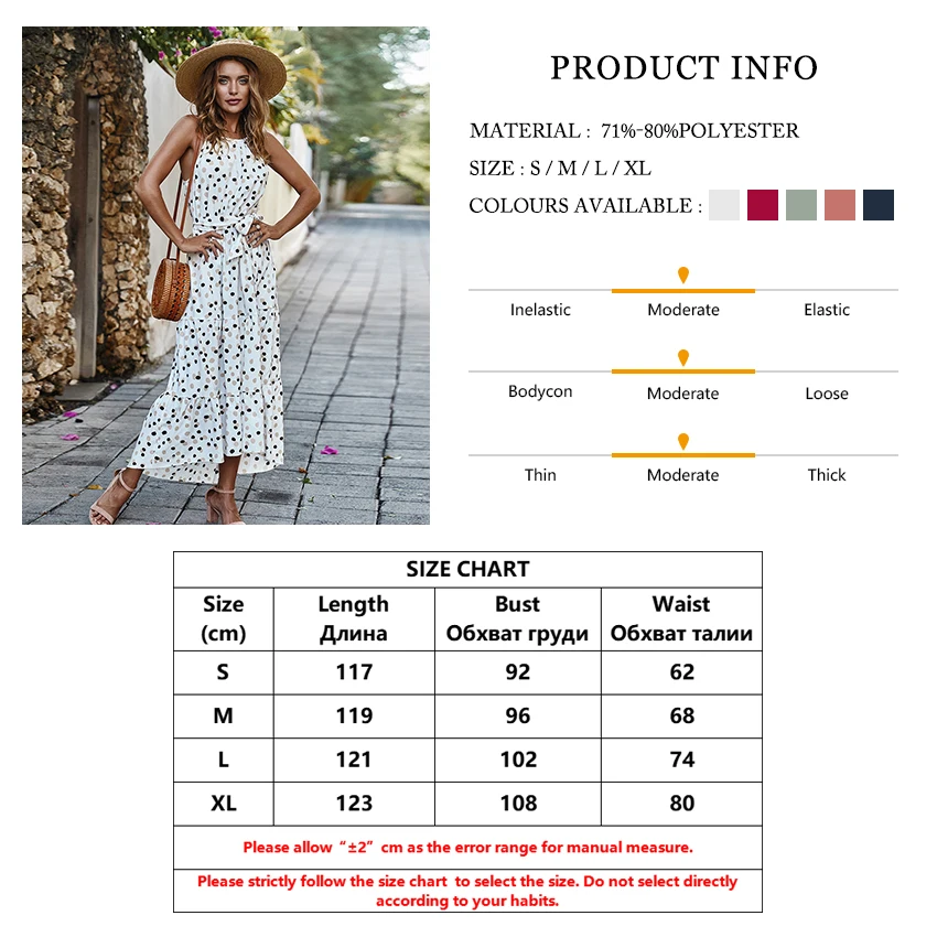 

Clacive Casual Slim Halter Robe Femme Fashion Sleeveless Wave Point Ladies Dress Elegant Bandage Maxi Dresses For Women 2021