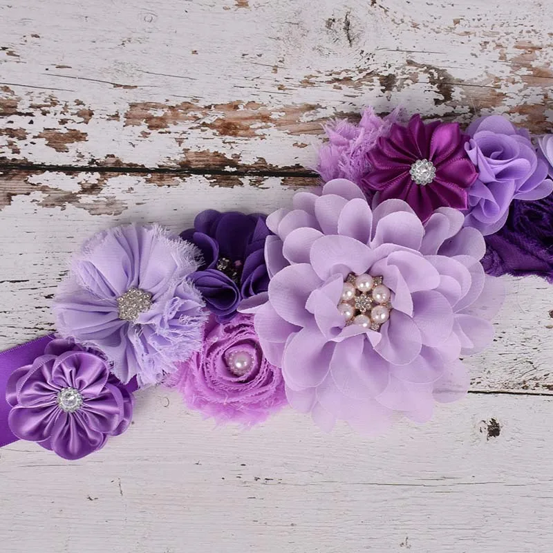 Новый фиолетовый цветок для беременных пояс детского душа фотосессии детский
