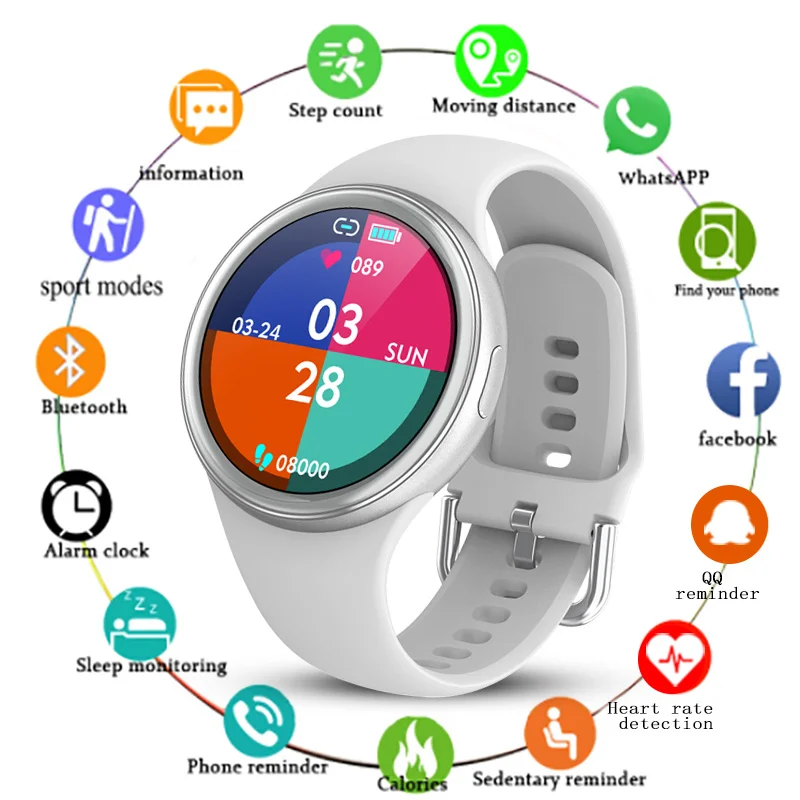 

LIGE New Fashion Women Men Smart Watch Heart Rate Blood Oxygen Monitor Smartwatch Waterproof Ladies Smart Clocks For iOS Android